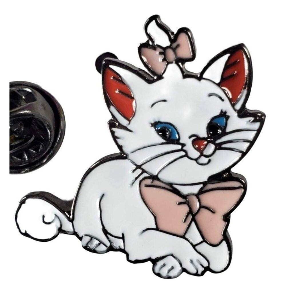 Marie Aristocrat Lapel Pin Kitten Bow Badge Brooch Accessories Jewelry Gift Pin